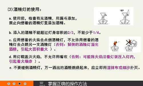 化学实验安全注意及正确使用方式